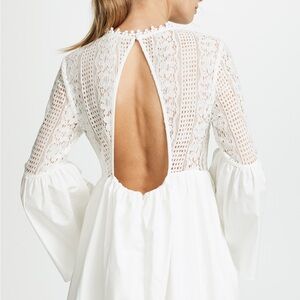 Endless Rose White Long Sleeve Mock Neck Dress